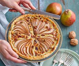 Tarte aux poires et au roquefort