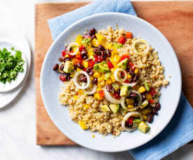 Ensalada de quinoa y judías negras