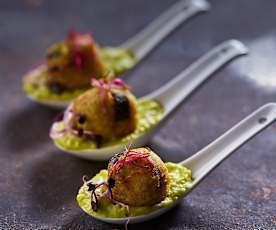 Polpette di miglio con crema di fave