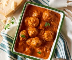 Chicken Meatballs with Creamy Tomato Sauce
