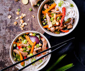 Wieprzowina stir-fry z warzywami