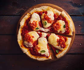 Pizza au 'nduja et au fromage caciocavallo