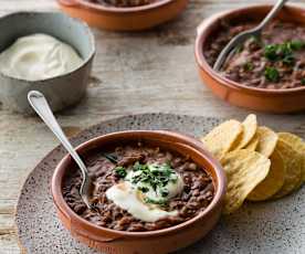 Frijoles con chorizo