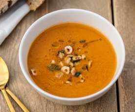 Soupe de butternut au curry et à la mangue