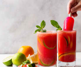 Mocktail de sandía y cítricos