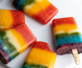 Rainbow Ice Lollies