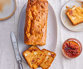 Cake au tofu, tomates séchées et pesto rosso