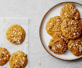 Bolachas de cenoura, laranja e aveia