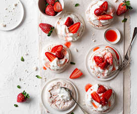 Angel food pavlovas