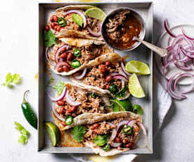 Quick pulled pork in beer sauce