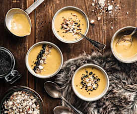 Soupe de carotte, miso et amande