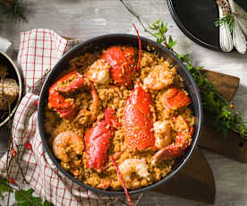 Arroz con bogavante (Cocción de arroz)