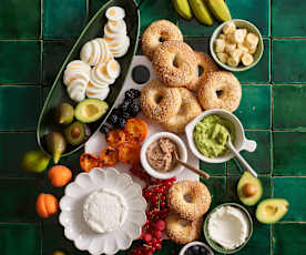 Brunch de bagels rápidos