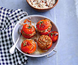 Tomates farcies à la coriandre et riz sauvage