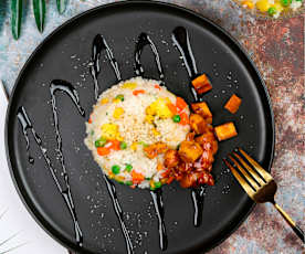 红薯菠萝鸡丁炒饭
