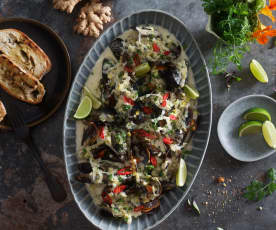 Mussels with Leek and Coconut Sauce (TM6)