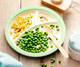 Steamed Peas and Sweetcorn