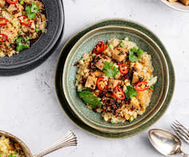 Salada de quinoa com tofu