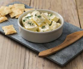 Marinated feta cheese