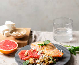 Salmon with Grapefruit Quinoa