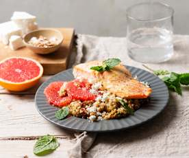 Lachs mit Quinoa und Grapefruit