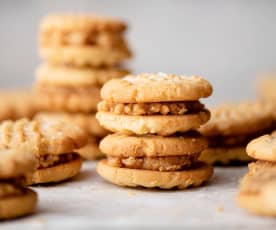 Galletas sándwich de mantequilla de cacahuate