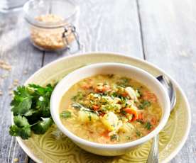 Zuppa di lenticchie in versione orientale
