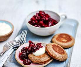 Cinnamon crumpets with autumn fruit (Diabetes)