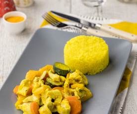 Straccetti di pollo alla curcuma