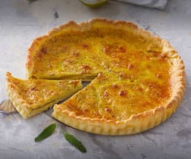 Quiche con pere, salvia e Fontina