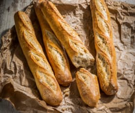 Rye sourdough baguettes