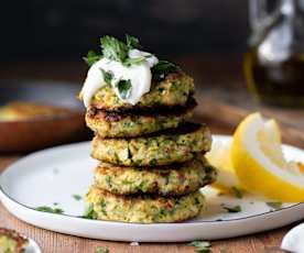 Frittelle di zucchine e gamberetti