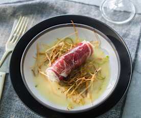 Canelón de jamón ibérico