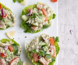 Ensalada de pollo con aguacate