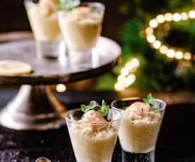 Verrine de St Jacques et fondues de poireaux