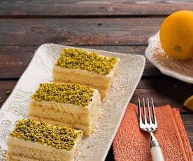 Tiramisù all'arancia e pistacchi