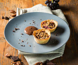 Knuspertörtchen mit Kakaocreme