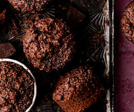 Muffins au chocolat et au pain rassis