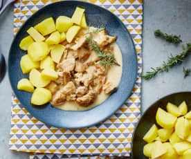 Sauté de veau au pineau-des-charentes et pommes de terre