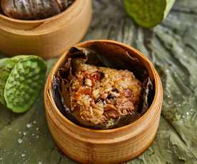 香菇鸡腿荷叶糯米饭