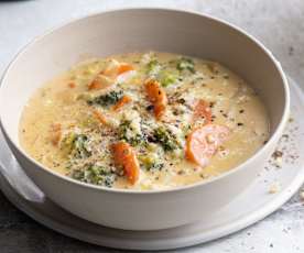 Crema de brócoli y queso