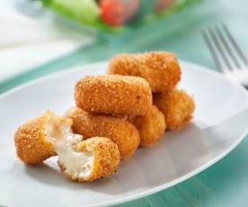 Schinkenkroketten mit schneller Béchamelsauce