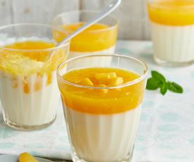 Pannacotta au coulis de mangue