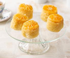 Mini plum cakes de mandarina, miel y jengibre