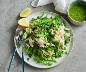 Shredded Chicken Noodle Salad with Green Miso (Diabetes)