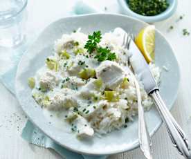 Putengeschnetzeltes zu Reis