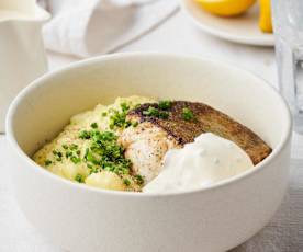 Purée de Pommes de Terre et Poireaux au Cabillaud
