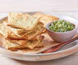 Crackers from Kale Juice Pulp