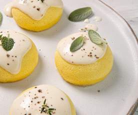 Semisfere di frittata ai porri