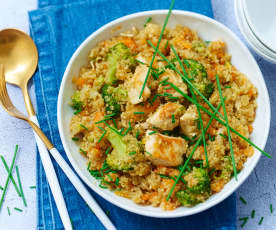 Pilaf de quinoa au poulet et carottes